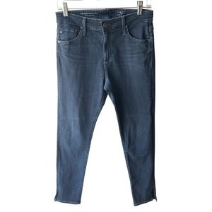 AG Adriano Goldschmied Farrah Skinny Ankle Jeans Womens‎ 28R Dark Blue High Rise